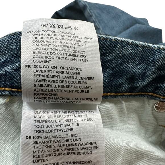 TOTEME Classic Cut Denim Medium Wash Ankle Frayed Denim Jeans Women's Size 27 - Picture 10 of 11